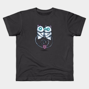 Cute Cat Ghost Lovers Kids T-Shirt